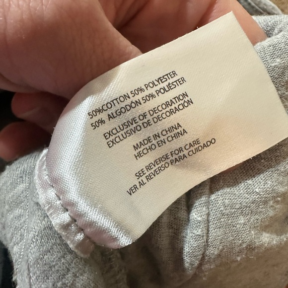 Eddie Bauer Sweater Women Size Large Quilted Pullover 1/2 Snap Sweatshirt Gray - Picture 7 of 7